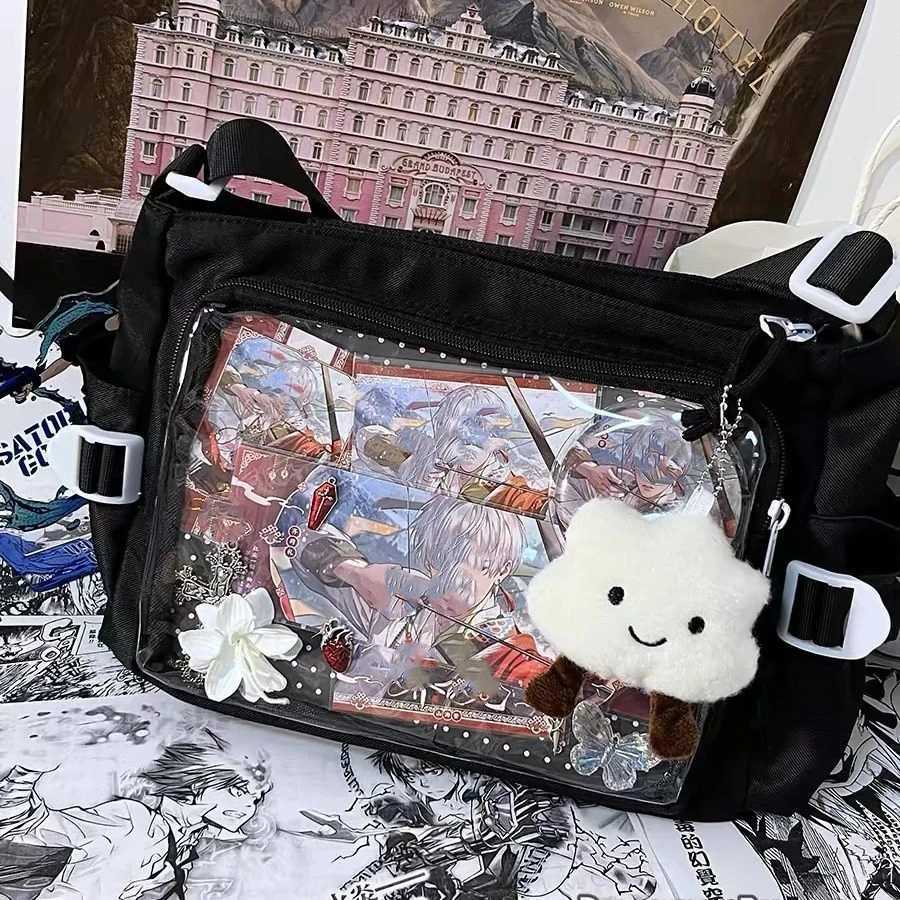 Daily Versatile Y2k Ulzzang Ita Bag One Shoulder Class Crossbody School Bag Harajuku Girls Large Capacity Casual ItabagW251112
