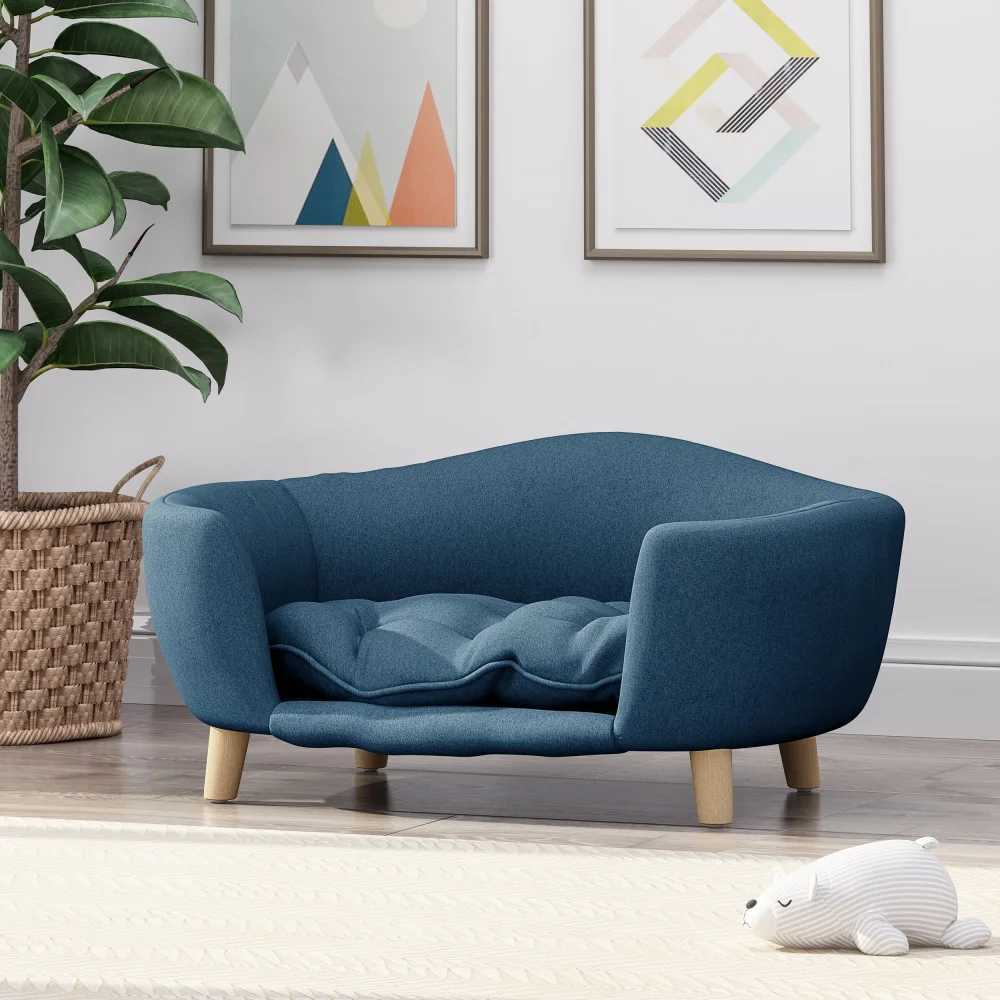 Dog bed luxury leather dog sofa with detachable and washable mat pet outdoor furniture X250412
