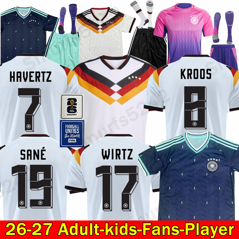 NEW 26 27 HUMMELS Germanys Soccer Jerseys Player Fans KROOS GNABRY WERNER MUSIALA MULLER HAVERTZ WIRTZ PAVLOVIC GUNDOGAN football shirt kid kit Retro jersey Home