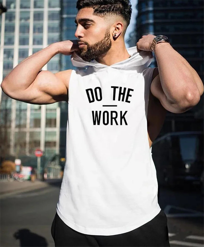 Muscle mens clothing bodybuilding hoodie fitness vest muscle striped underwear making sports 250407
