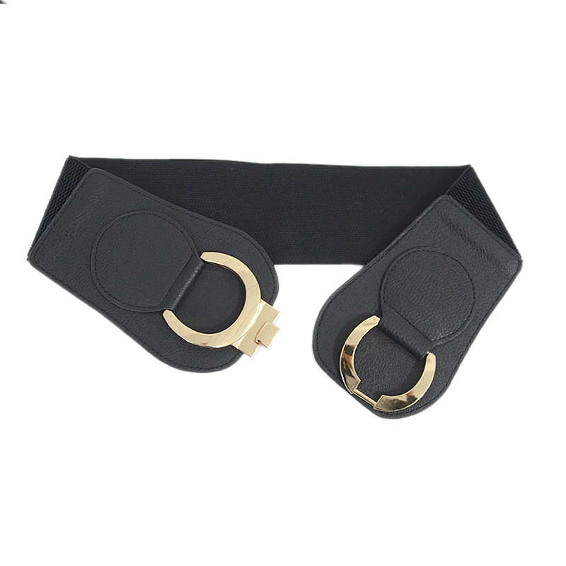 New autumn winter women's waist belt, casual slim fit, elastic and wide waistband, paired with coat