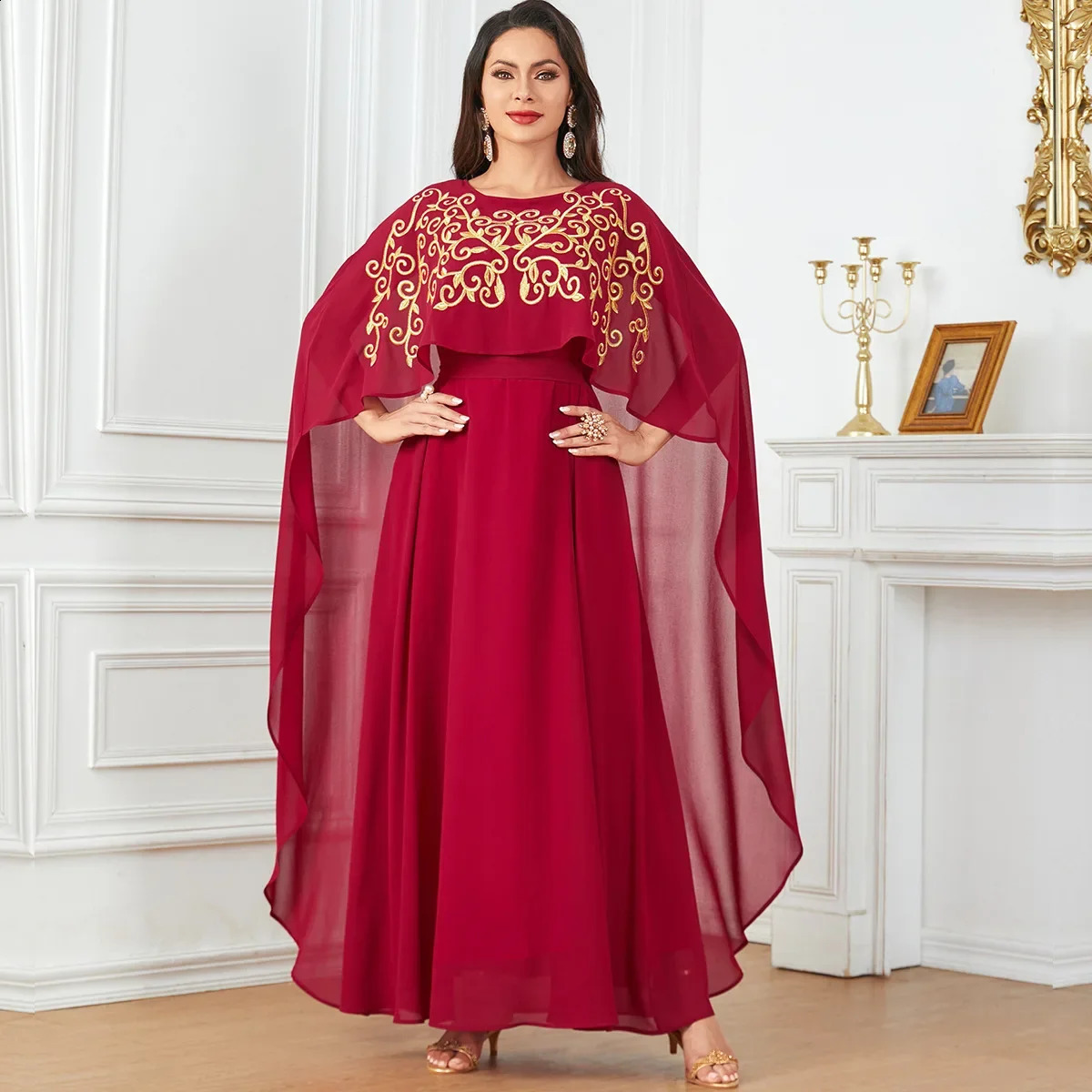 Autumn Abayas for Women Elegant Muslim Sleeveless ed Long Skirt Dubai Abaya Dress Kaftan 250411
