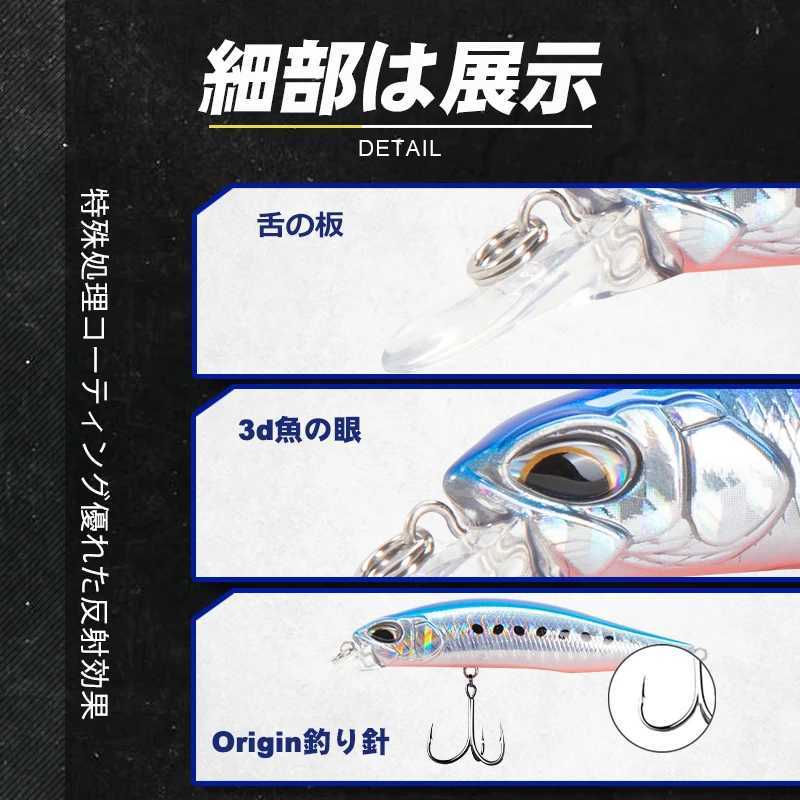 D1 Realis Minnow Fishing Lures Trout Lure 77mm/8.4g Suspending 65mm/5g Sinking Artificial Hard Wobblers For Bass 2020 Tackle Z250411