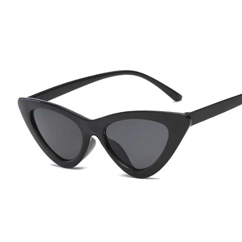Cute Sexy Vintage Cat Eye Sunglasses Woman Small Black White Triangle Retro Ladies Sun Glasses Leopard Female Oculos De Sol Z250411