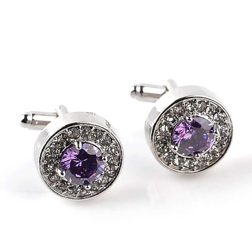 Elegant Style Knot White Crown Shirt Cufflinks Luxury Blue Mens CufflinksT250412
