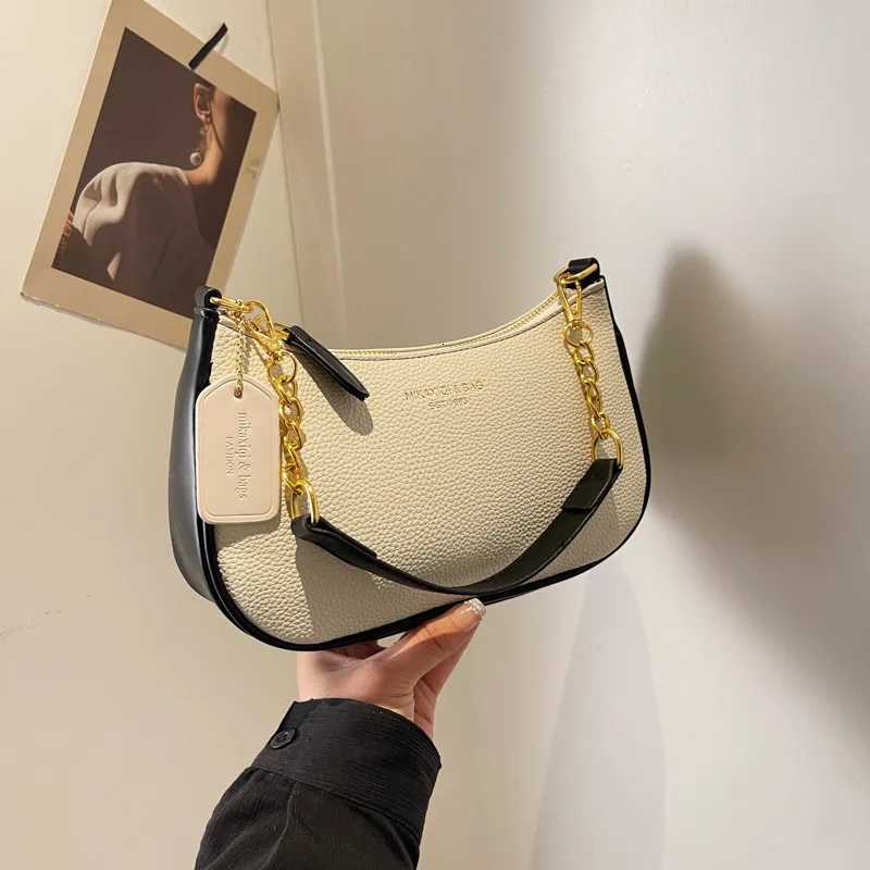 Summer Color Block Underarm Bag Women Office Commuter Clutch Pebbled Leather Geometric Lunch Date ReadyW251112