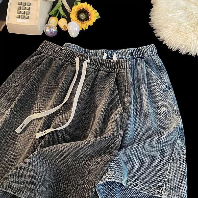Summer New Men Solid Color Casual Shorts Sport Basketball Short Pants Classic Fit Drawstring Workout