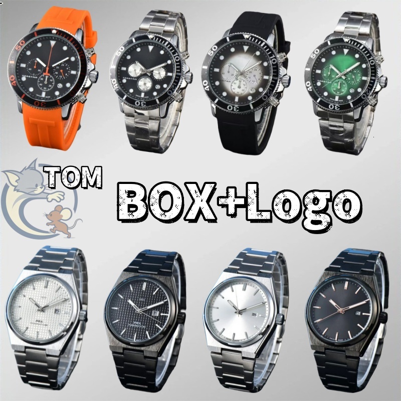 Luxury Tissotys Watch PRX Stainless Steel Band Mens Watches Chronograph Luminous Sappire Automatic Movement Designer Wristwatch With Box Montre Reloj b30