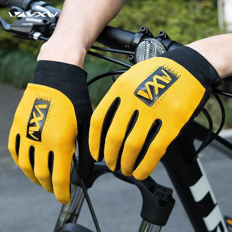 VXW Cycling Gloves Summer Outdoor Breathable Full Finger Touch Screen MTB Road Bike Gloves Non-Slip Shockproof Mountain BicycleC250412