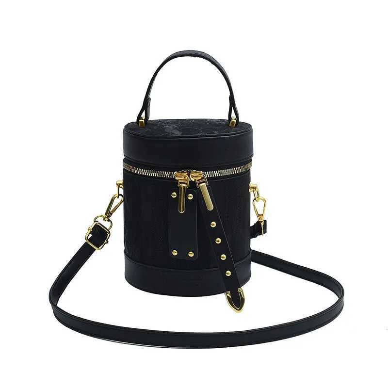 1 fashionable cylindrical design handbag and cross body bucket bag PU leather casual shoulder bag Versatile lightweight and durableXJ250412