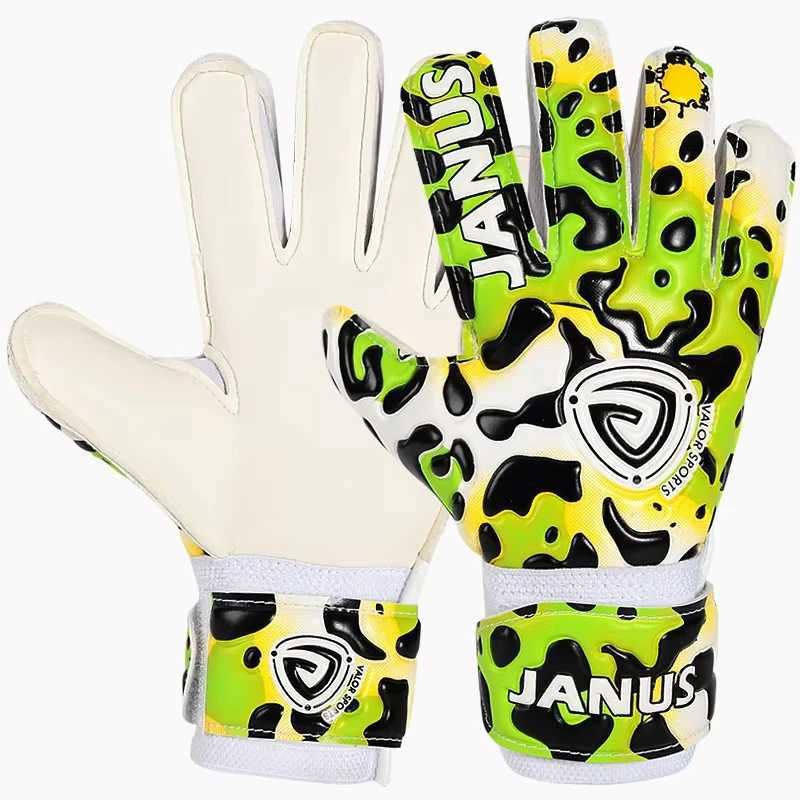 New style childrens finger protection football gloves professional childrens leopard football goalkeeperXJ250412