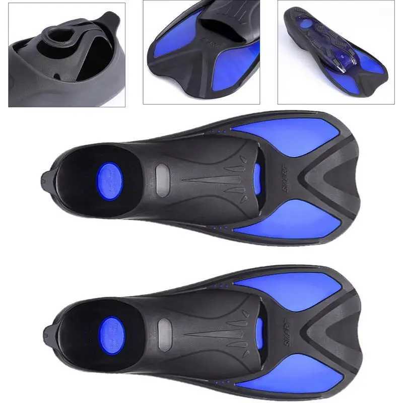 Swimming fins portable inflatable fins scuba diving flip cover anti slip diving flip cover full foot swimming flip cover beginner swimming equipmentY2