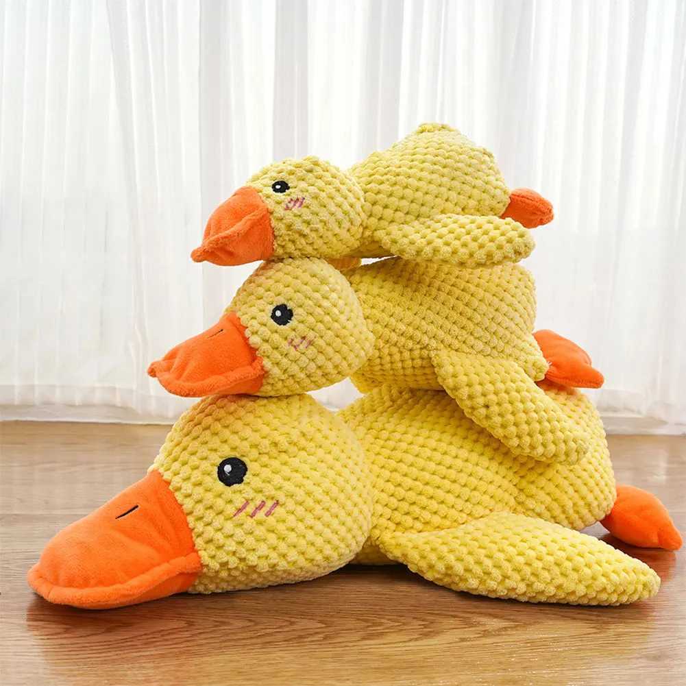 High Quality Dog Town Quiet Duck Pet Plush Toy with Stunning Sound Calming Duck Dog Toy Pillow Dog Toy Stuffed Animal Chewing Toy T2504012