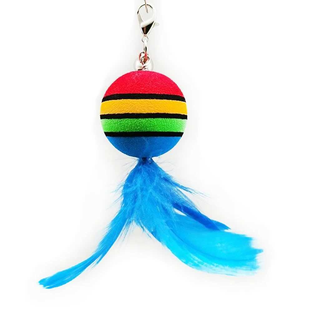 Interactive and fun cat toys with feather sticks cup suction balls and feathers instead of bells for indoor cat and kitten exercise Y250412