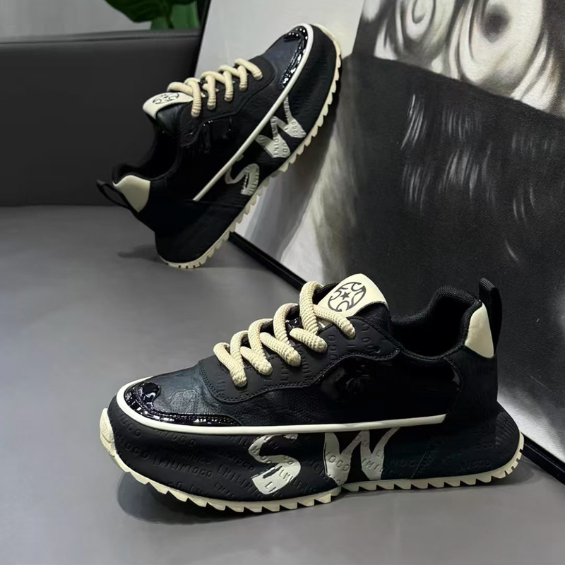 Free shipping designer Running Shoes foe men sport outdoor casual shoes vintage message Athleisure black shoes