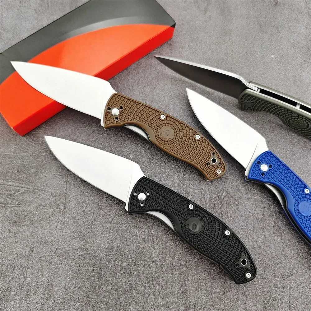 C122 Durable Lightweight FRN Handle Drop Point Blade Pocket Knife 8Cr13Mov Blade Outdoor Easy to Carry Hunting Camping KnifeT250412