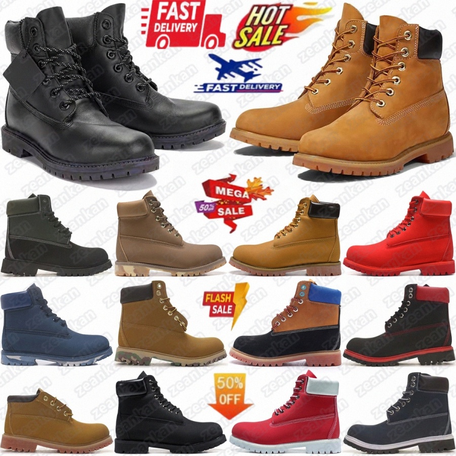 Waterproof Boot designer Premium boots Classic women men Heritage Black Teal Wheat Nubuck Medium Brown Tundra Waterbuck Mesh Lining 50tDVMH#