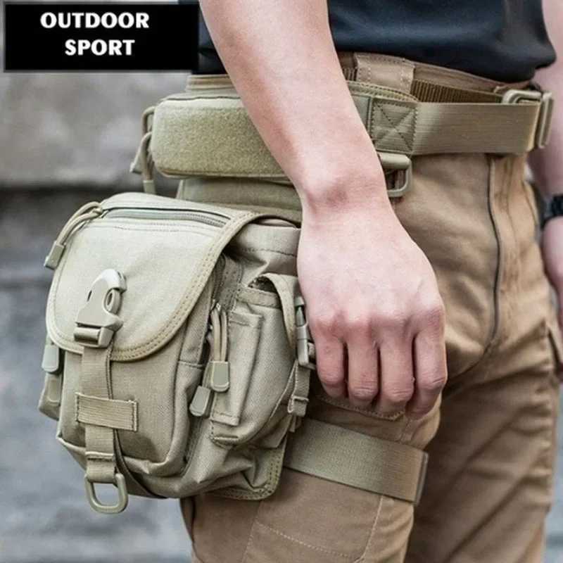 Mens Waterproof Leg Wrap Hip Drop Belt Waist Oxford Cloth Hiking Camping Outdoor Sports Travel Accessories Fishing Bags Z250411