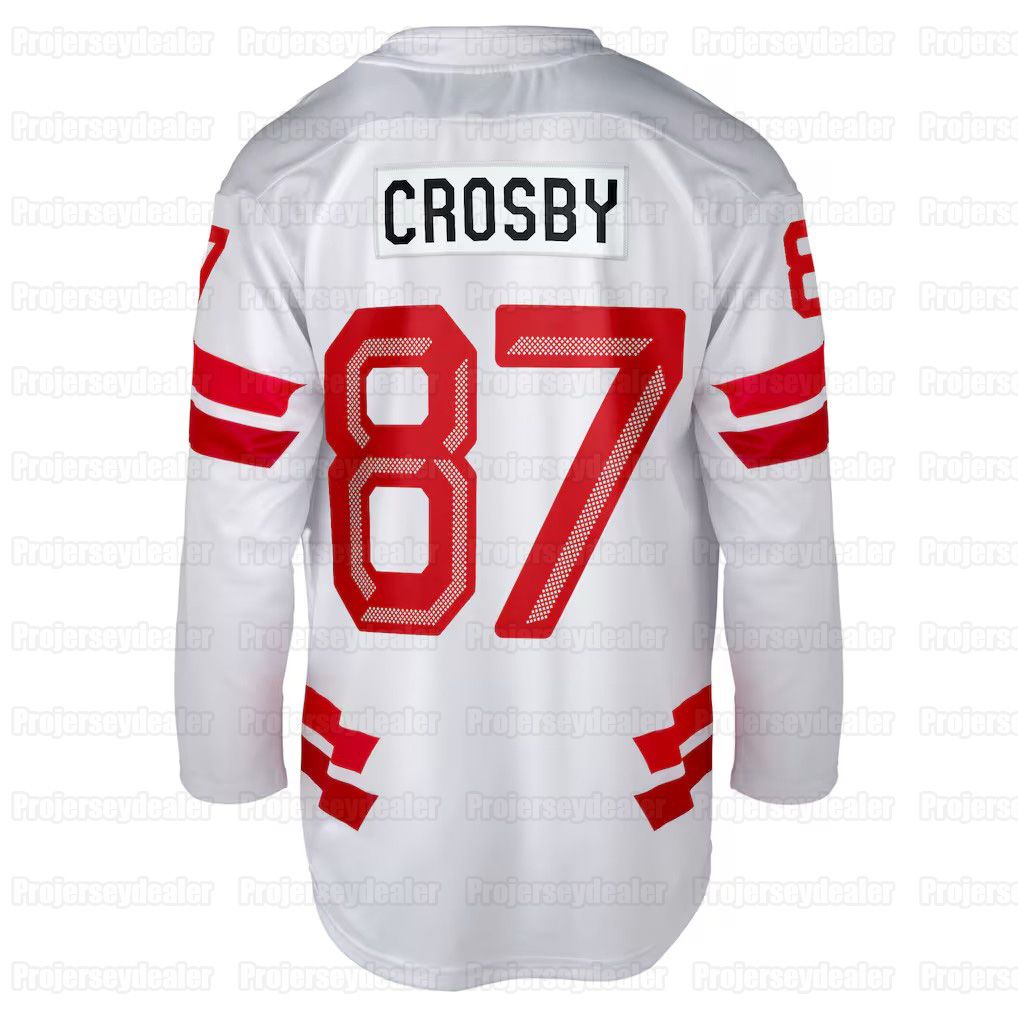031 Custom Hockey Jerseys Canada 2026 Olympices Sidney Crosby Mcdavid Nathan Mackinnon Brayden Point Cale Makar Sam Reinhart