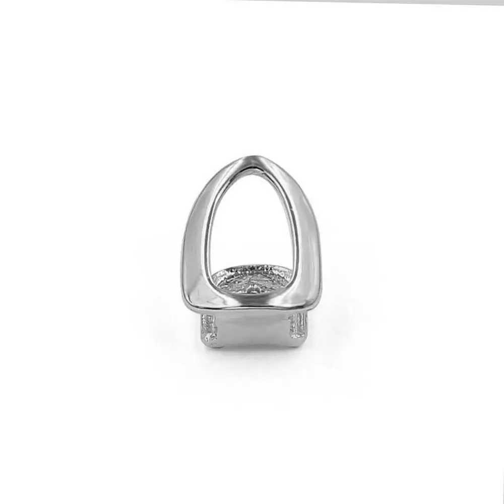 Hip hop rapper single release buckle teeth Grilz hat bottom teeth holder with gold metal personalized teeth jewelry W250412
