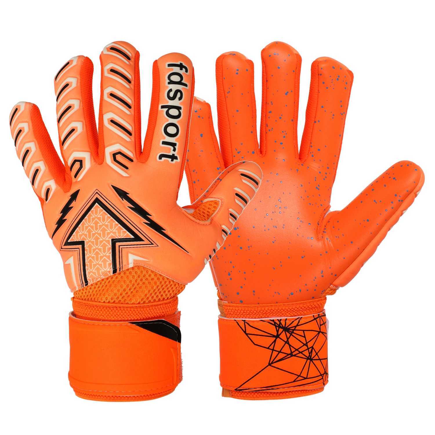 Mens professional match goalkeeper gloves football training goalkeeper gloves anti slip palm 3mm thick latex protectionXJ250412