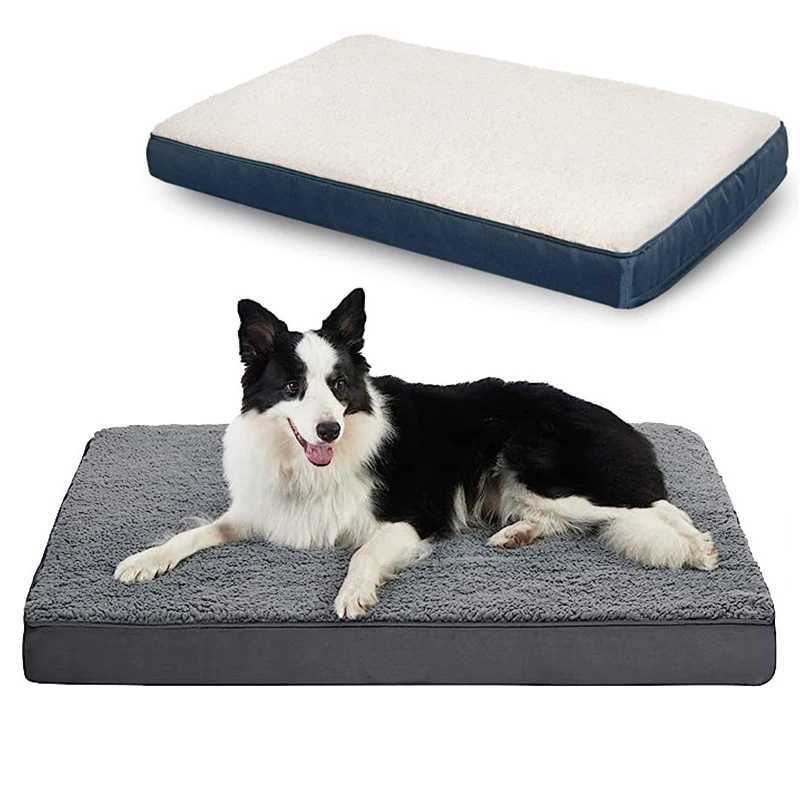 Dog bed kennel pad memory foam warm and soft pet bed with removable and washable cover dog pad puppy accessories pet supplies X250412