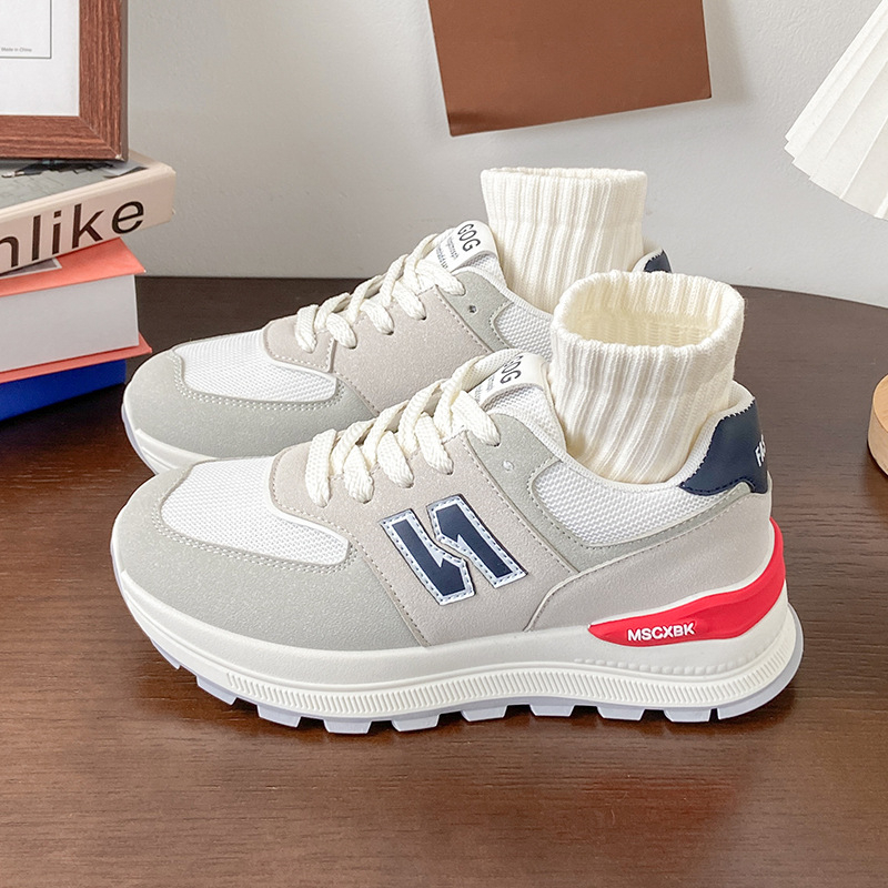 free shipping designer Running Shoes womans Shoes New Breathable Soft-Soled sport Heightened Athleisure white Shoes