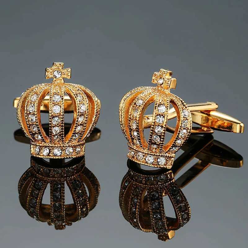 New Fashion Design Mens Shirt Cufflinks Luxury Crystal Zircon Cufflinks Accessories WholesaleT250412