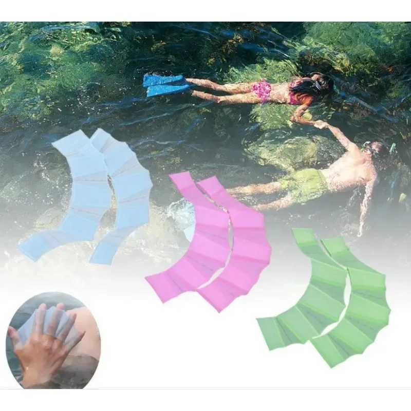 Silicone Hand Puff Swimming Equipment Swimming Gloves Flip Board Training Gloves Silicone Palm Training EquipmentY250412
