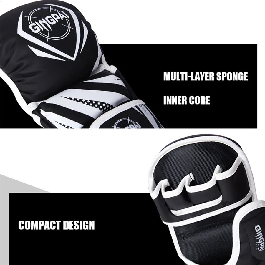 Professional MMA Half-Finger Fighting Boxing Gloves Thickened Sanda Free Fighting Mixed Martial Arts Training Gloves 250410