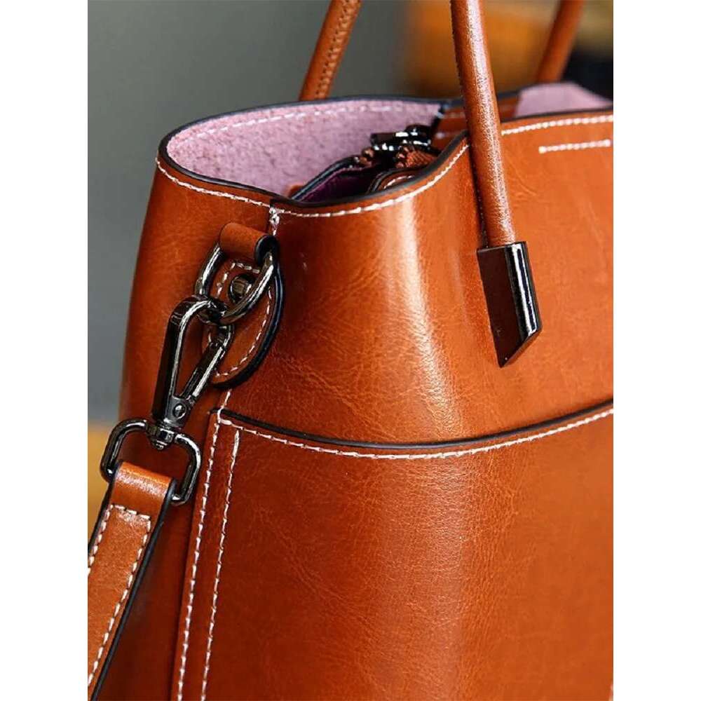 Designer Bag 100% Geniune Leather Women Bucket Casual Ladies Crossbody Hand High Quality Commuter Shoulder Bag For Girls