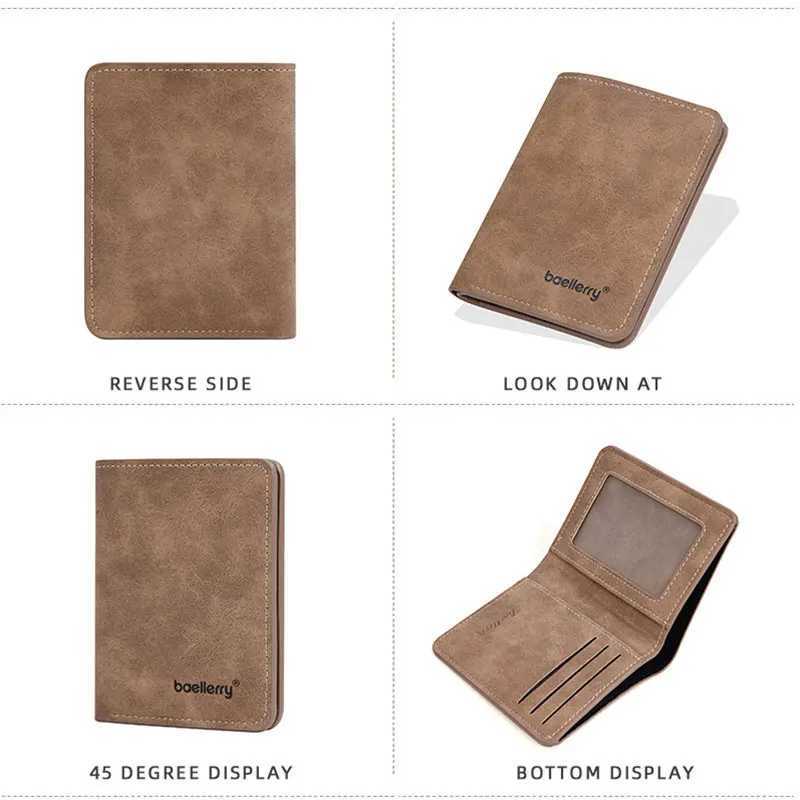 Thin sand leather multi card driver license card holder simple leisure new business multifunctional double folding mens short wallet Z250411