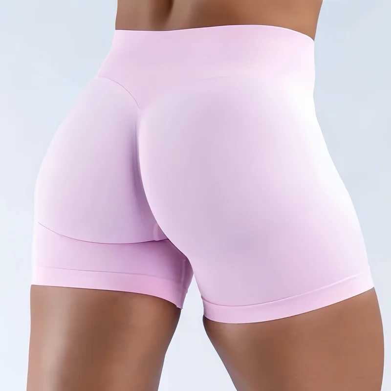 Seamless yoga with low waist short knees buttocks fitness short exercise cycling short stretching fitness bottom Y250412