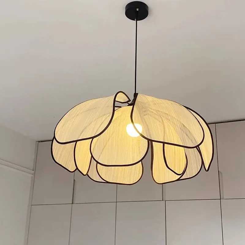 E27 Boho Pendant Light Vintage Hand Woven Lotus Chandelier Dining Room Living Room Bedroom art Atmosphere lighting Lamps X251112