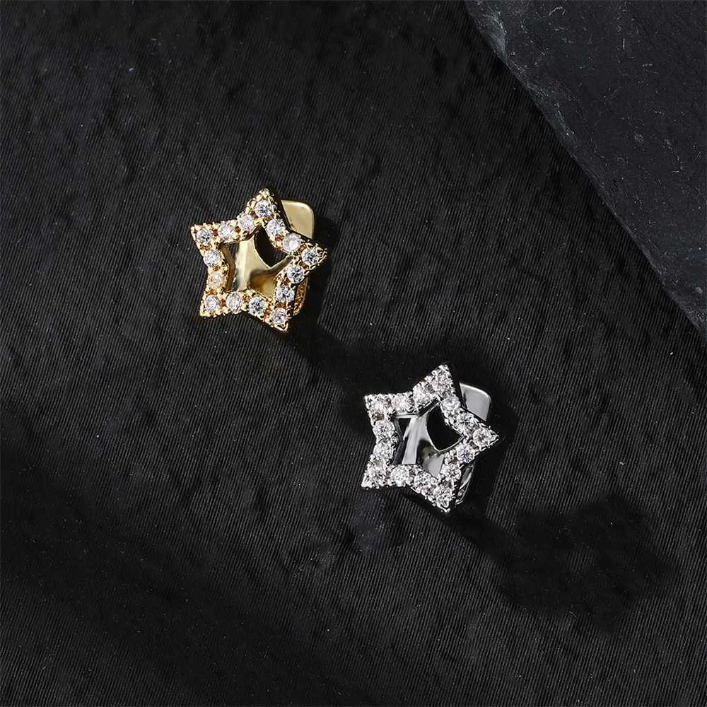 1 fashionable single hollow star zirconia dental mill hip-hop CZ stone dental hat decoration womens jewelry dental mill W250412