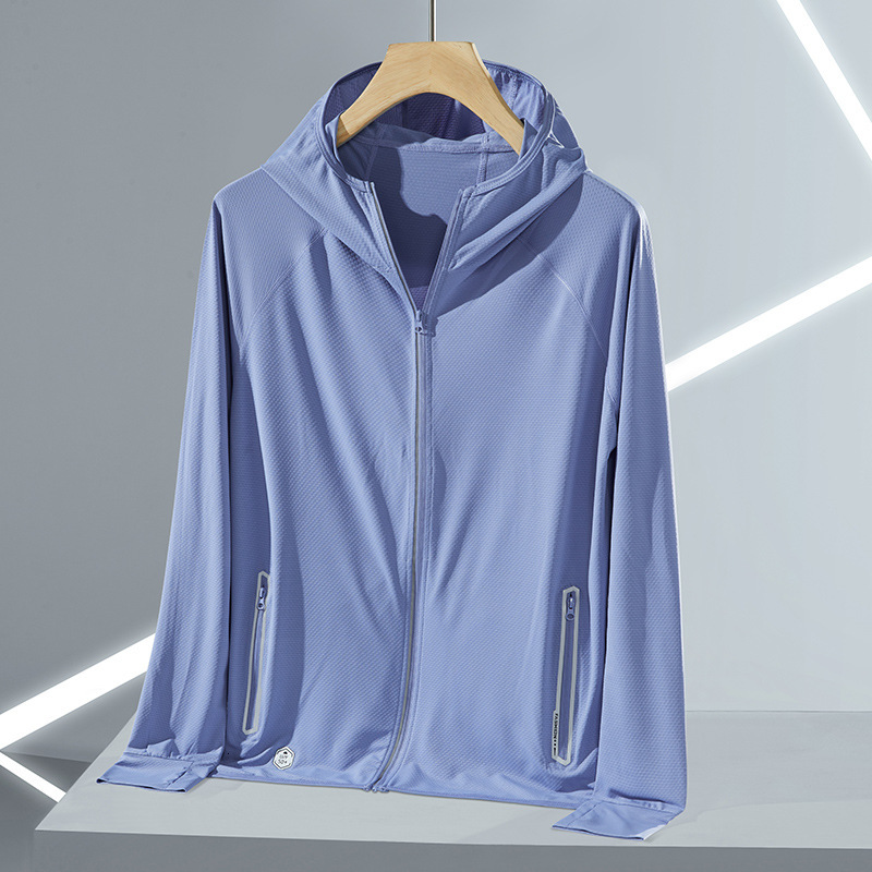 Upf50 Outdoor Sports Windbreaker Summer Mens and Womens Sun Protection Clothing Skin Clothing Uv Resistant Breathable Jacket Sun Protection Shirt