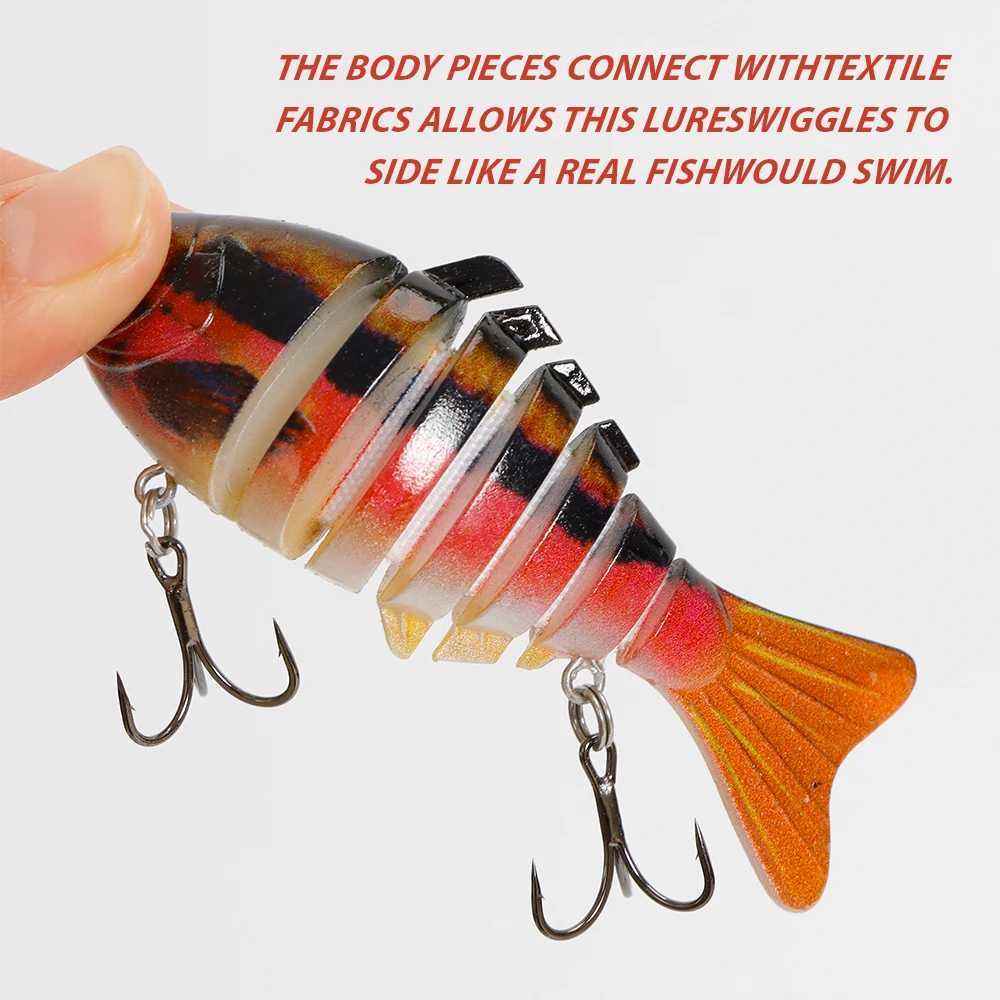 TOLU 15g/10cm Sinking Wobblers Fishing Lures Jointed Crankbait Swimbait 7 Segment Hard Artificial Bait For Fishing Tackle Lure Z250411