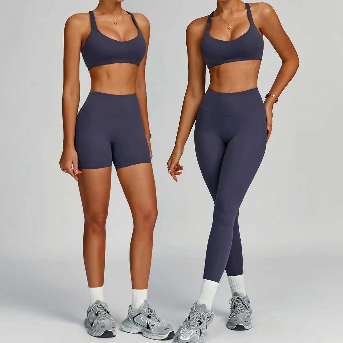 Yoga Set 2 Pieces Workout Outfits Fitness Sportswear Gym Shorts set Tracksuit Sports Bra Leggings Athletic Wear Women Clothes J251112
