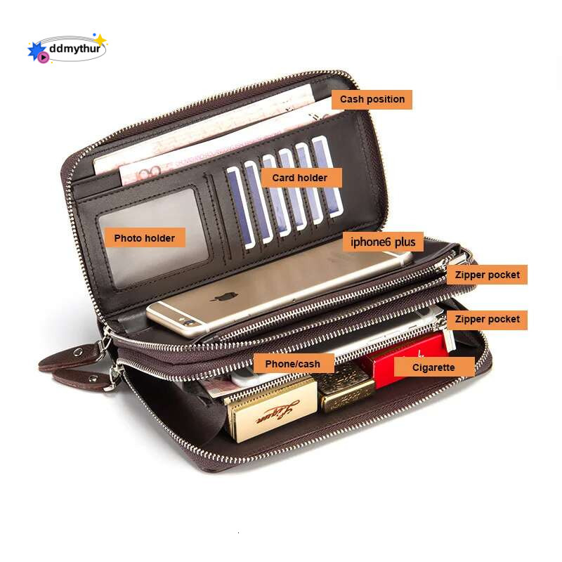 2020 Baellerry Clutch Wallets PU Leather Large Capacity Zipper Hand Strap Men Wallet urious Business Solid Male Purses ddmythur