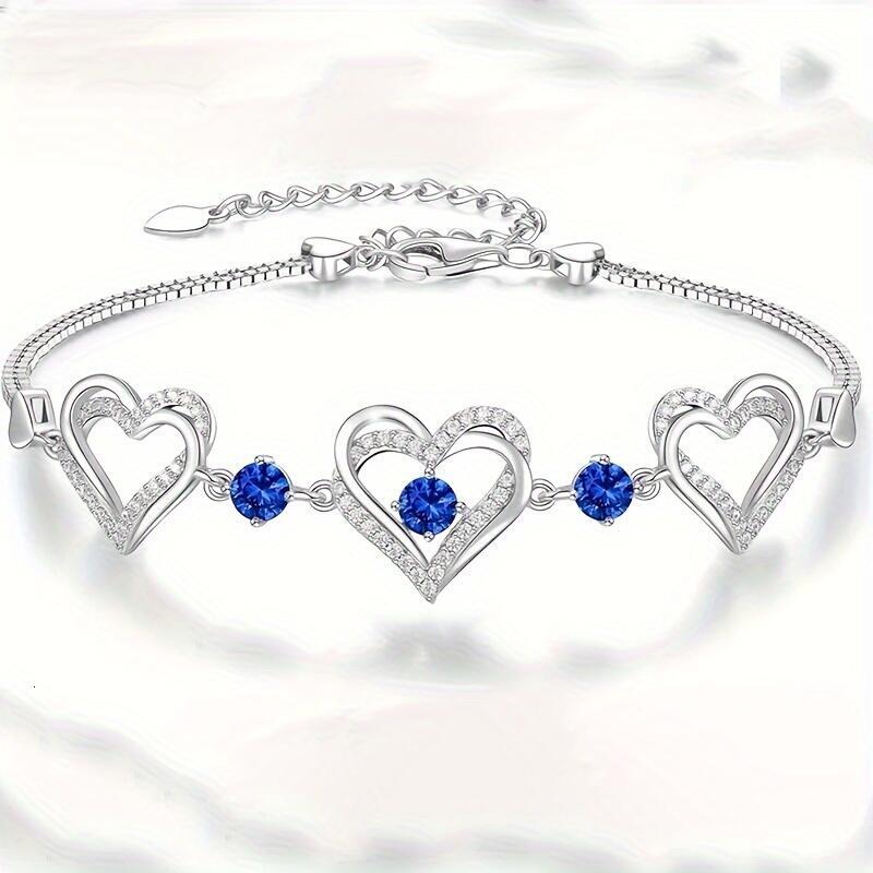 Elegant Heart-Shaped Zircon Bracelet - Sparkg Charm for Everyday Wear