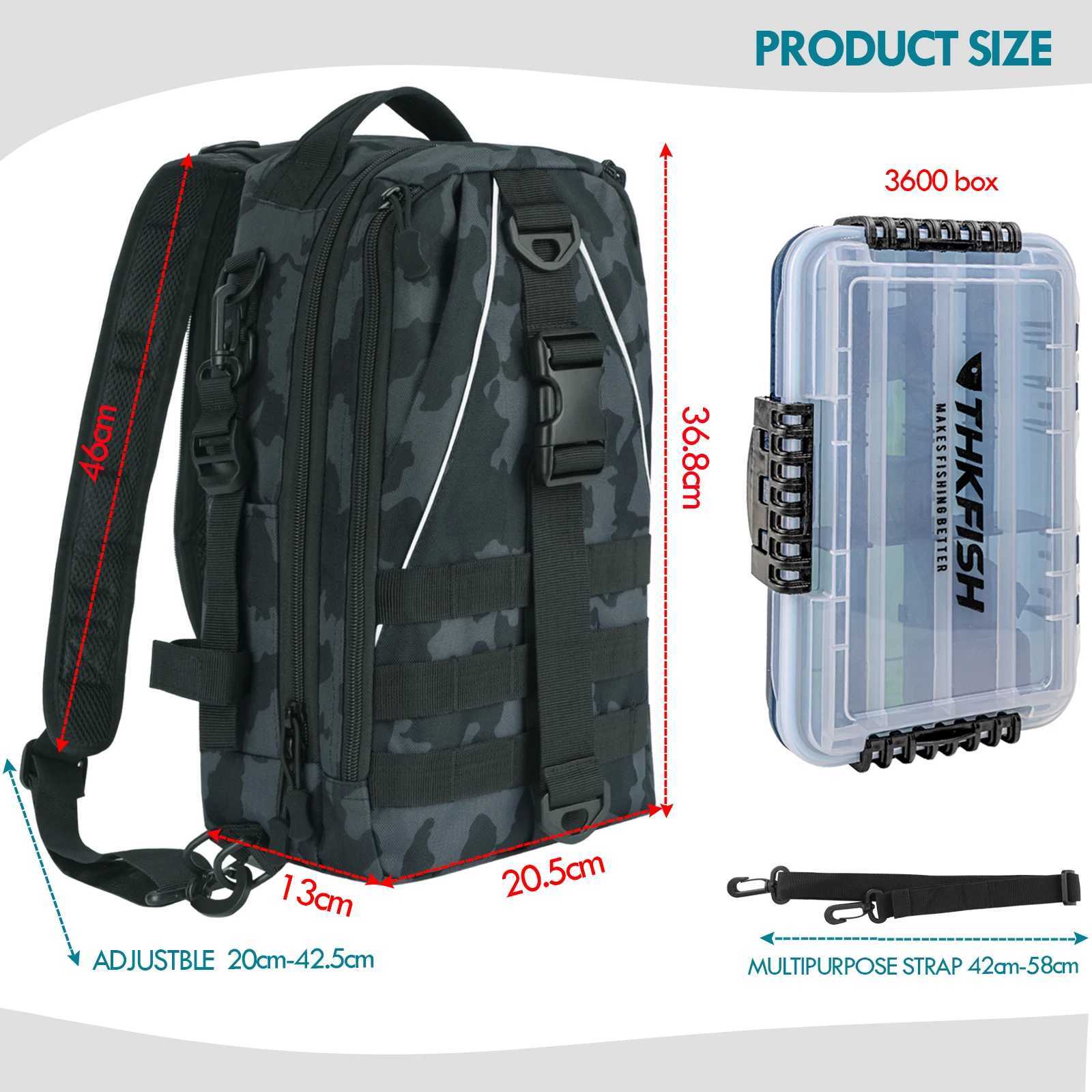 Camo Fishing Backpack Men One Shoulder Fishing Tackle Backpacks Multipurpose Fishing Lure Bag Outdoor Camping Hiking Handbags Z250411