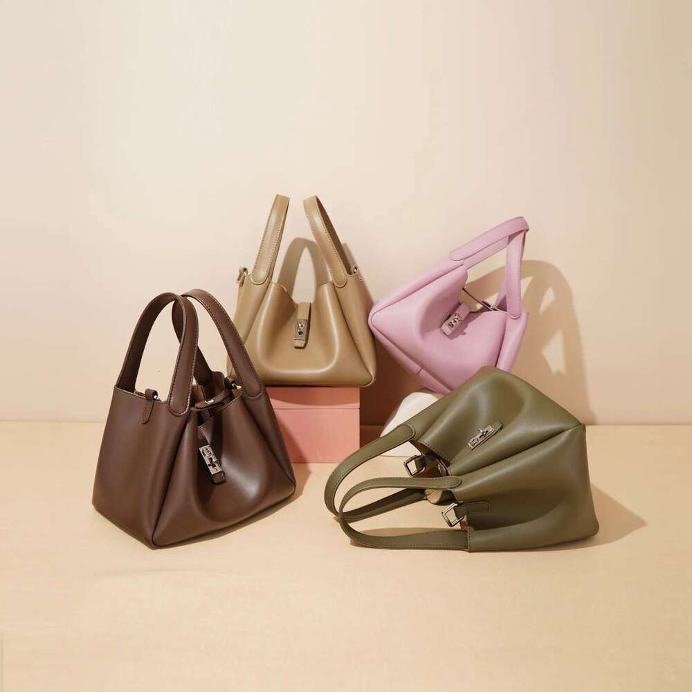 Corn Vegetable Basket 2025 New Niche Design Genuine Leather One-Shoulder Crossbody Bag Simple And Fashion Women's Handbag