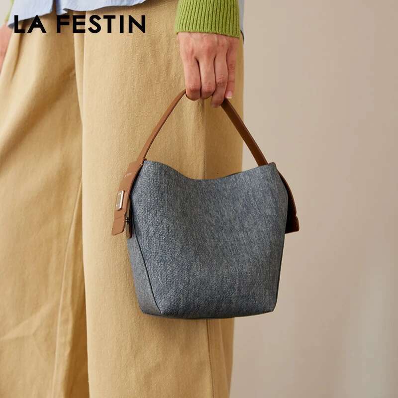LA FESTIN Original Ladies Leather New 2023 Women Handbag Fashion Design Crossbody Shoulder Bag Women's Bag Products