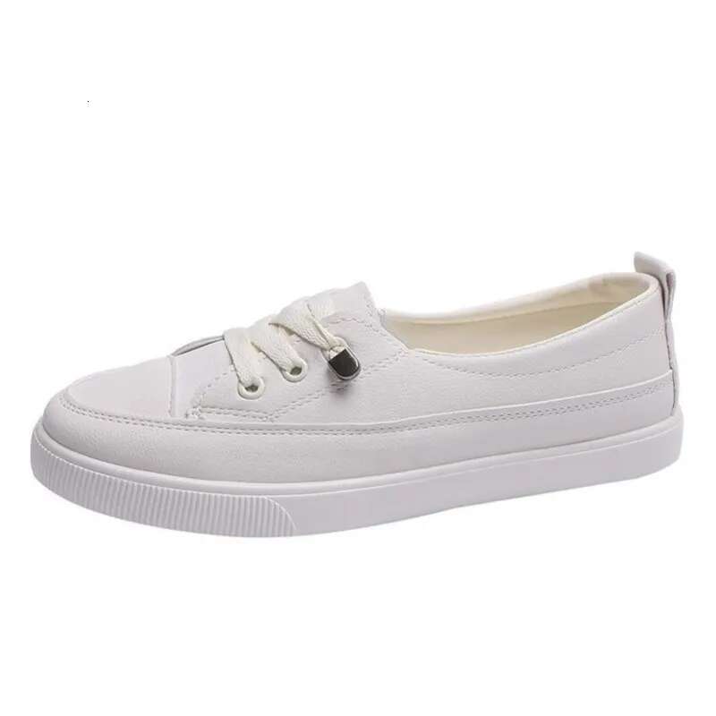 2025 Summer New Women's White Rubber Sole Vulcanized Sports Flat Shoes Women's Leather Designer Fashion Sports Shoes