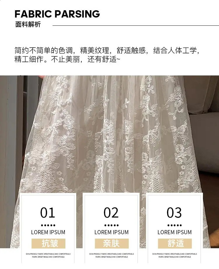 Chinese Style Chinese Style Lace Skirt Womens High-waisted Temperament Solid Color Skirt Long Skirt 250411