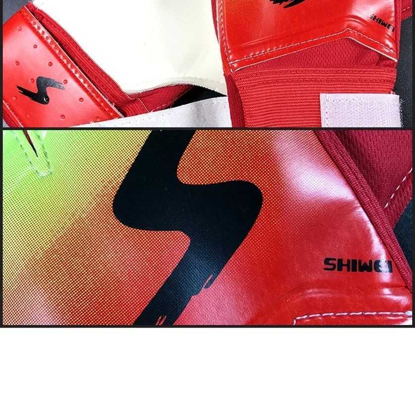 New type of football goalkeeper gloves gradient colored latex gloves with finger protection gloves for womenXJ250412
