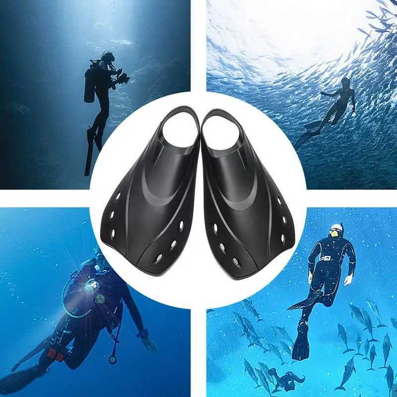 Short swimming fin flap diving fin portable inflatable fin scuba diving flap swimming trainingY250412
