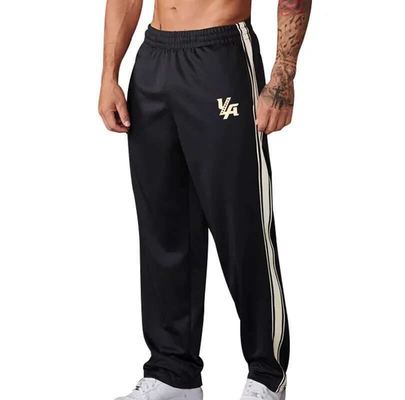NewSports Fiess Running Trousers Haruku Style Solid Color Sweatpants Easy to Match Home Mens Print Jogging Pants