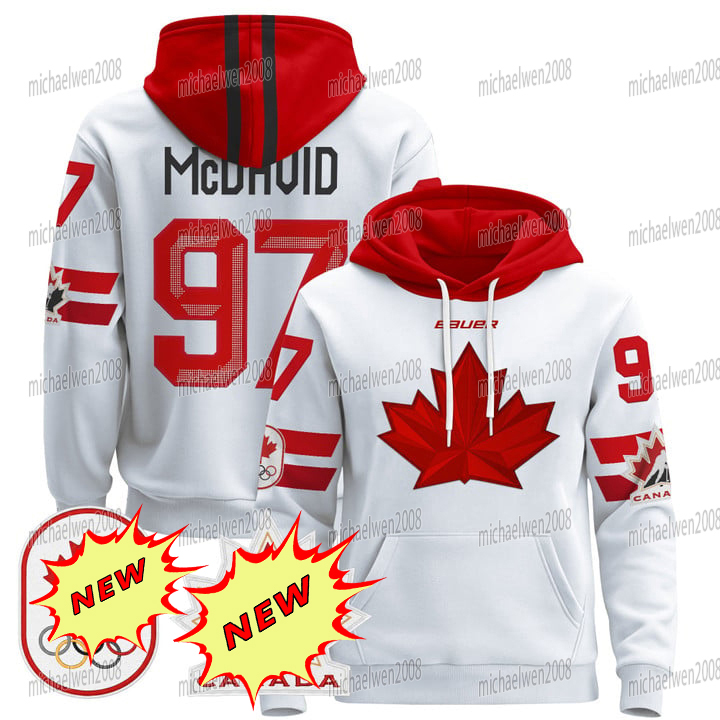 Team Name Canada 2026 Olympicss Hoodie Jerseys Sidney Crosby Mcdavid Nathan Mackinnon Brayden Point Cale Makar Sam Reinhart Custom name number