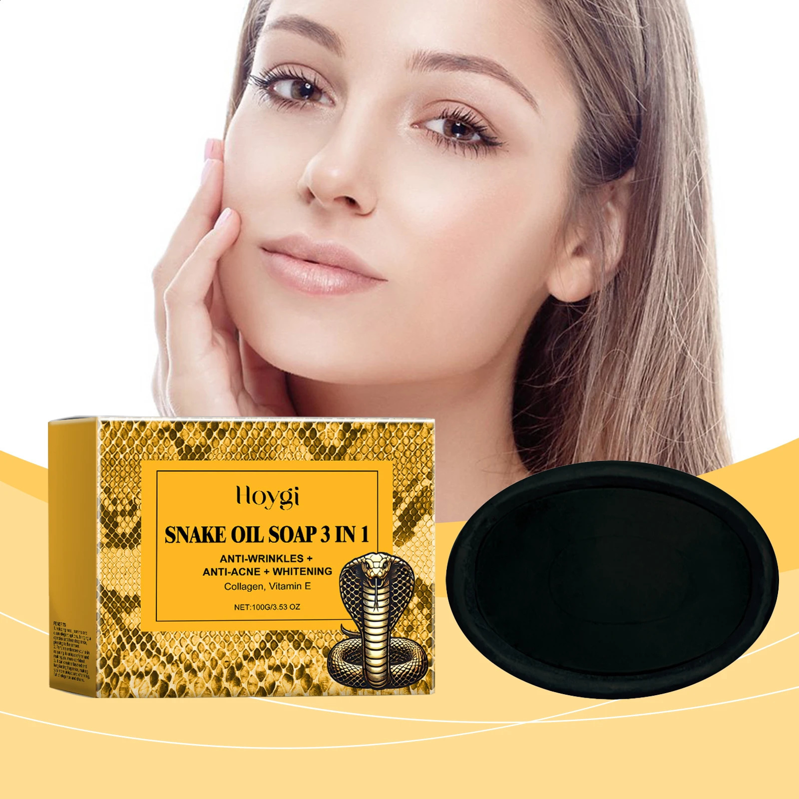 Hoygi snake oil cleansing soap gently cleanses facial skin making it soft smooth and fresh and controls the oil to 100g 250411